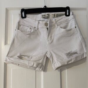 Indigo Rein White Denim Women Shorts